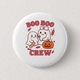 Boo Boo Crew Nurse Funny Halloween Ghost Nurse Gir 6 Cm Round Badge