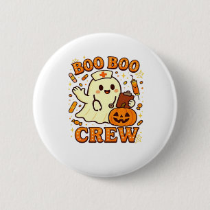 Boo Boo Crew Nurse Funny Halloween Ghost Nurse Gir 6 Cm Round Badge