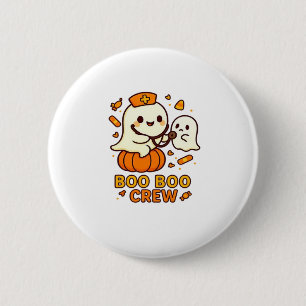 Boo Boo Crew Nurse Funny Halloween Ghost Nurse Gir 6 Cm Round Badge