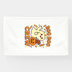 Boo Boo Crew Nurse Funny Halloween Ghost Nurse Gir Banner