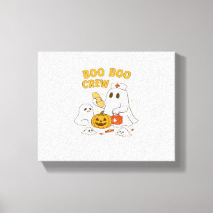 Boo Boo Crew Nurse Funny Halloween Ghost Nurse Gir Canvas Print
