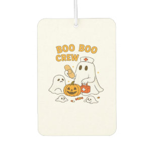 Boo Boo Crew Nurse Funny Halloween Ghost Nurse Gir Car Air Freshener