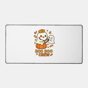 Boo Boo Crew Nurse Funny Halloween Ghost Nurse Gir Desk Mat