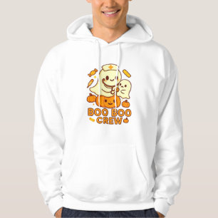 Boo Boo Crew Nurse Funny Halloween Ghost Nurse Gir Hoodie