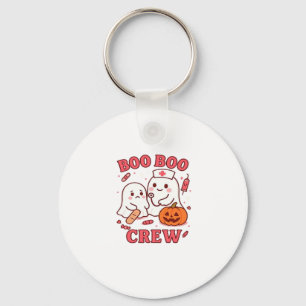 Boo Boo Crew Nurse Funny Halloween Ghost Nurse Gir Key Ring