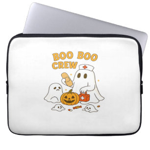 Boo Boo Crew Nurse Funny Halloween Ghost Nurse Gir Laptop Sleeve