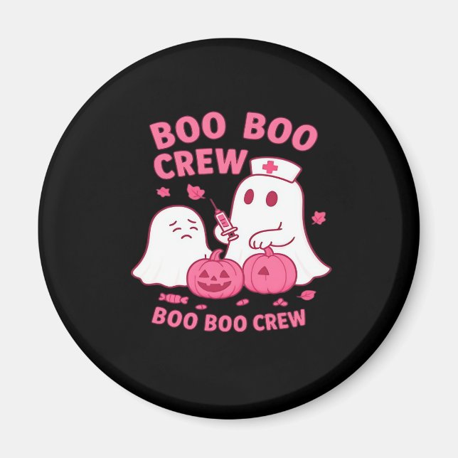 Boo Boo Crew Nurse Funny Halloween Ghost Nurse Gir Magnet (Front)