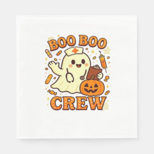 Boo Boo Crew Nurse Funny Halloween Ghost Nurse Gir Napkin