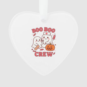 Boo Boo Crew Nurse Funny Halloween Ghost Nurse Gir Ornament