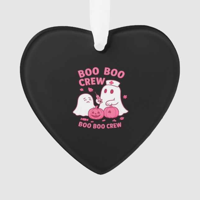 Boo Boo Crew Nurse Funny Halloween Ghost Nurse Gir Ornament (Front)