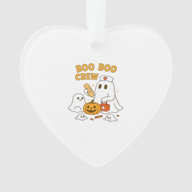 Boo Boo Crew Nurse Funny Halloween Ghost Nurse Gir Ornament (Front)