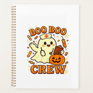 Boo Boo Crew Nurse Funny Halloween Ghost Nurse Gir Planner