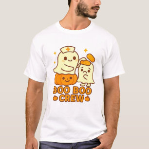 Boo Boo Crew Nurse Funny Halloween Ghost Nurse Gir T-Shirt
