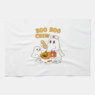 Boo Boo Crew Nurse Funny Halloween Ghost Nurse Gir Tea Towel
