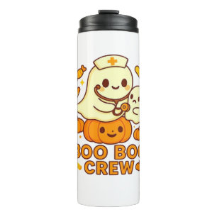 Boo Boo Crew Nurse Funny Halloween Ghost Nurse Gir Thermal Tumbler