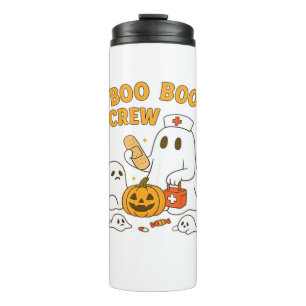 Boo Boo Crew Nurse Funny Halloween Ghost Nurse Gir Thermal Tumbler