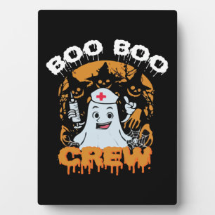 Boo Boo Crew Nurse Funny Halloween Plaque