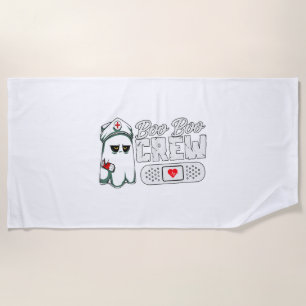 Boo Boo Crew Nurse Funny Halloween Scary Groups Beach Towel