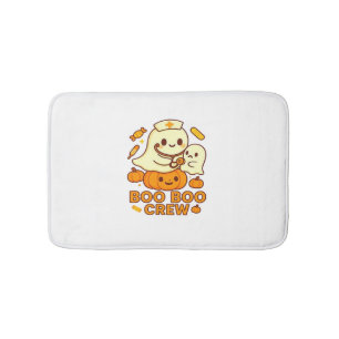Boo Boo Crew Nurse Ghost Classic T-Shirt Bath Mat