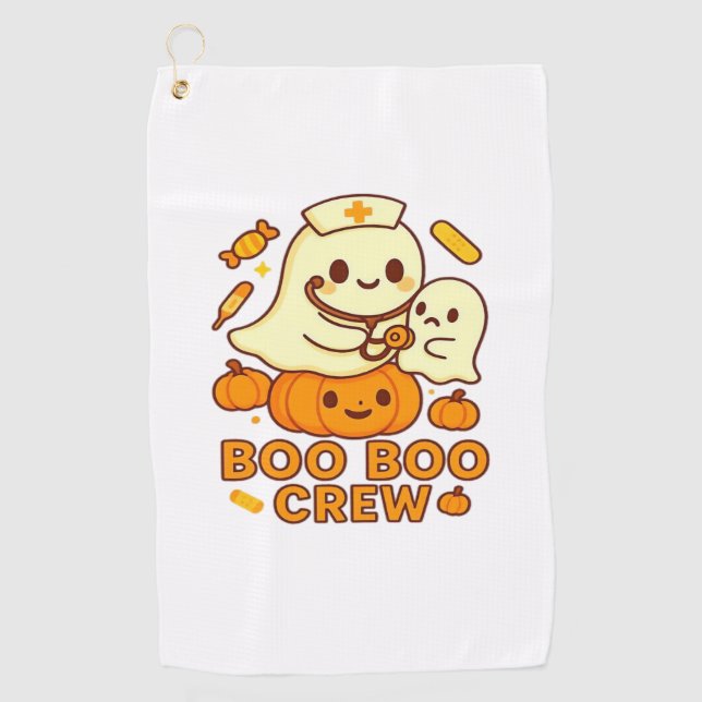 Boo Boo Crew Nurse Ghost Classic T-Shirt Golf Towel (Front)