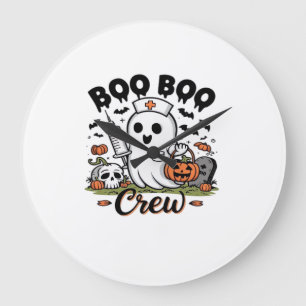 Boo Boo Crew Nurse Ghost Classic T-Shirt Large Clock
