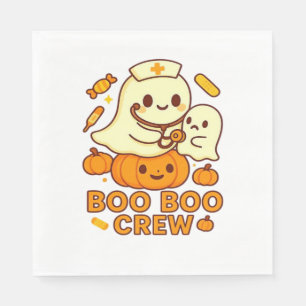 Boo Boo Crew Nurse Ghost Classic T-Shirt Napkin