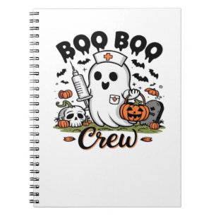 Boo Boo Crew Nurse Ghost Classic T-Shirt Notebook