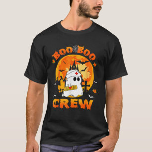 Boo Boo Crew Nurse Ghost Funny Halloween Costume M T-Shirt