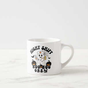 BOO BOO Crew Nurse Ghost Halloween Espresso Cup