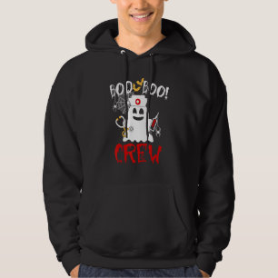 Boo Boo Crew Nurse Ghost Women Halloween Nurse Hoodie