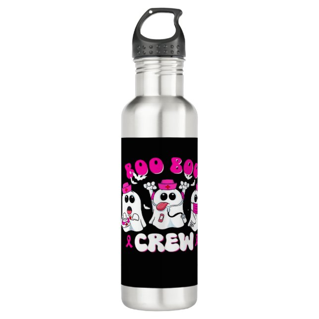 Boo Boo Crew Nurse Halloween Costume Ghost Breast  710 Ml Water Bottle (Front)