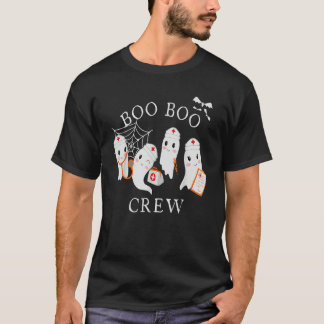 Boo Boo Crew  Nurse Halloween Cute Ghost Costume T-Shirt