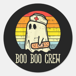 Boo Boo Crew Nurse Halloween For Nurses Classic Round Sticker