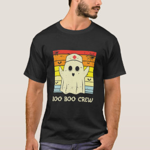 Boo Boo Crew Nurse Halloween For Nurses RN Retro H T-Shirt