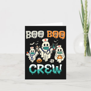 Boo Boo Crew Nurse Halloween Ghost Costume Matchin Card