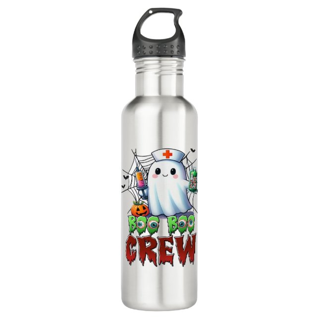 Boo Boo Crew Nurse Halloween Ghost Funny Classic T 710 Ml Water Bottle (Front)