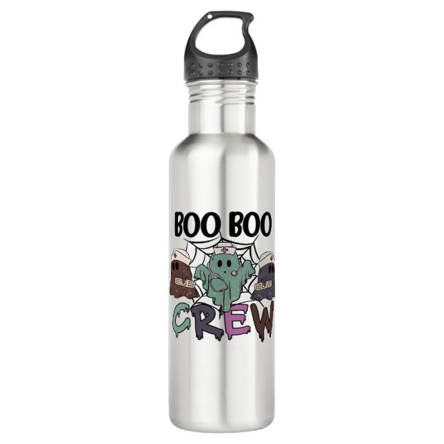 Boo Boo Crew Nurse Halloween Ghost Funny Classic T 710 Ml Water Bottle (Front)