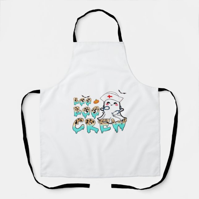 Boo Boo Crew Nurse Halloween Ghost Funny Classic T Apron (Front)
