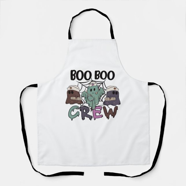 Boo Boo Crew Nurse Halloween Ghost Funny Classic T Apron (Front)