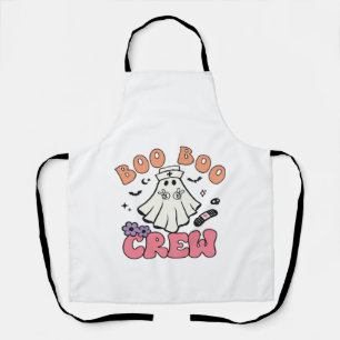 Boo Boo Crew Nurse Halloween Ghost Funny Classic T Apron