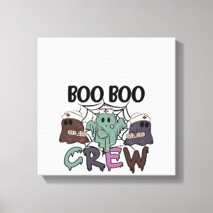 Boo Boo Crew Nurse Halloween Ghost Funny Classic T Canvas Print