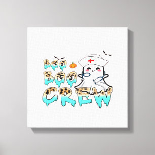 Boo Boo Crew Nurse Halloween Ghost Funny Classic T Canvas Print