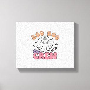 Boo Boo Crew Nurse Halloween Ghost Funny Classic T Canvas Print
