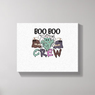 Boo Boo Crew Nurse Halloween Ghost Funny Classic T Canvas Print