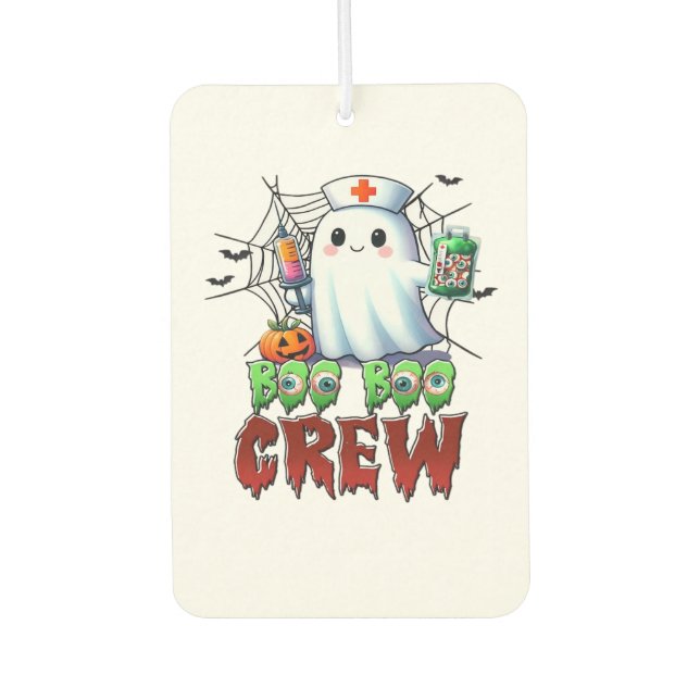 Boo Boo Crew Nurse Halloween Ghost Funny Classic T Car Air Freshener (Front)