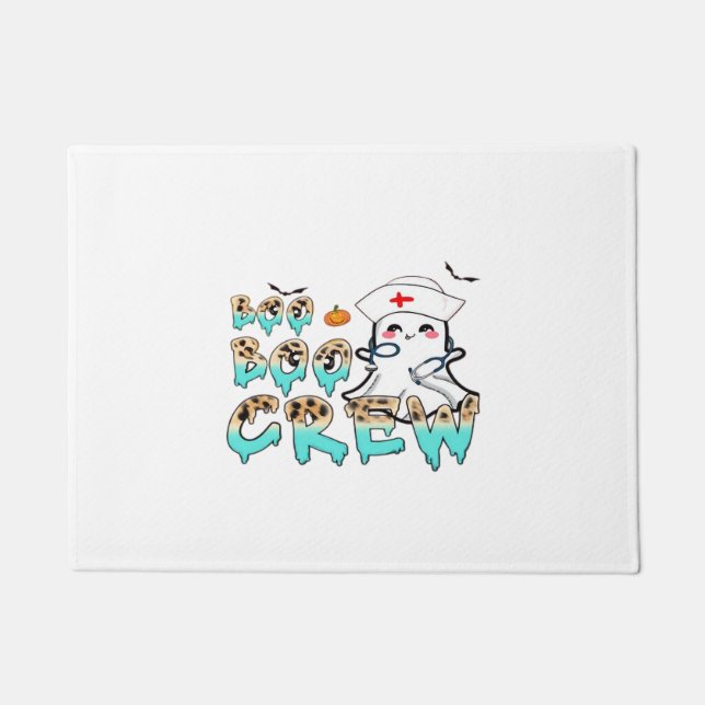 Boo Boo Crew Nurse Halloween Ghost Funny Classic T Doormat (Front)