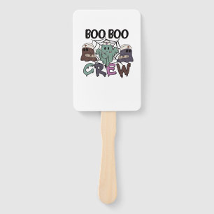 Boo Boo Crew Nurse Halloween Ghost Funny Classic T Hand Fan