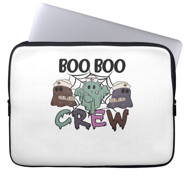 Boo Boo Crew Nurse Halloween Ghost Funny Classic T Laptop Sleeve (Front)