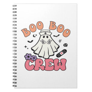 Boo Boo Crew Nurse Halloween Ghost Funny Classic T Notebook