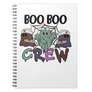 Boo Boo Crew Nurse Halloween Ghost Funny Classic T Notebook